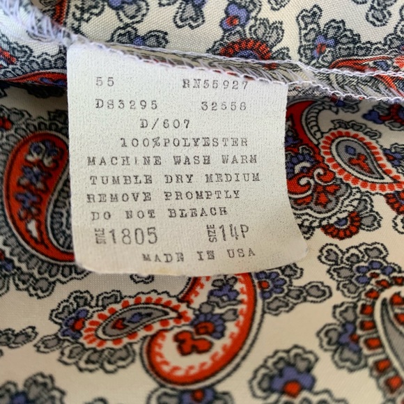 60's Vintage David Strauss blouse size 14P. - Picture 8 of 11